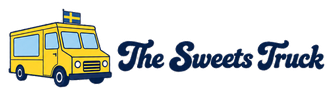 TheSweetsTruck — yellow Swedish candy truck logo